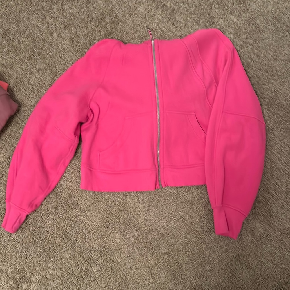 Sonic pink lululemon scuba hoodie full zip